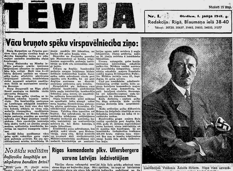 Laikraksts “Tēvija”, Latvijas nacistu pārvaldes galvenais propagandas līdzeklis